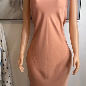 RESA Sleeveless Midi Dress in Dusty Peach